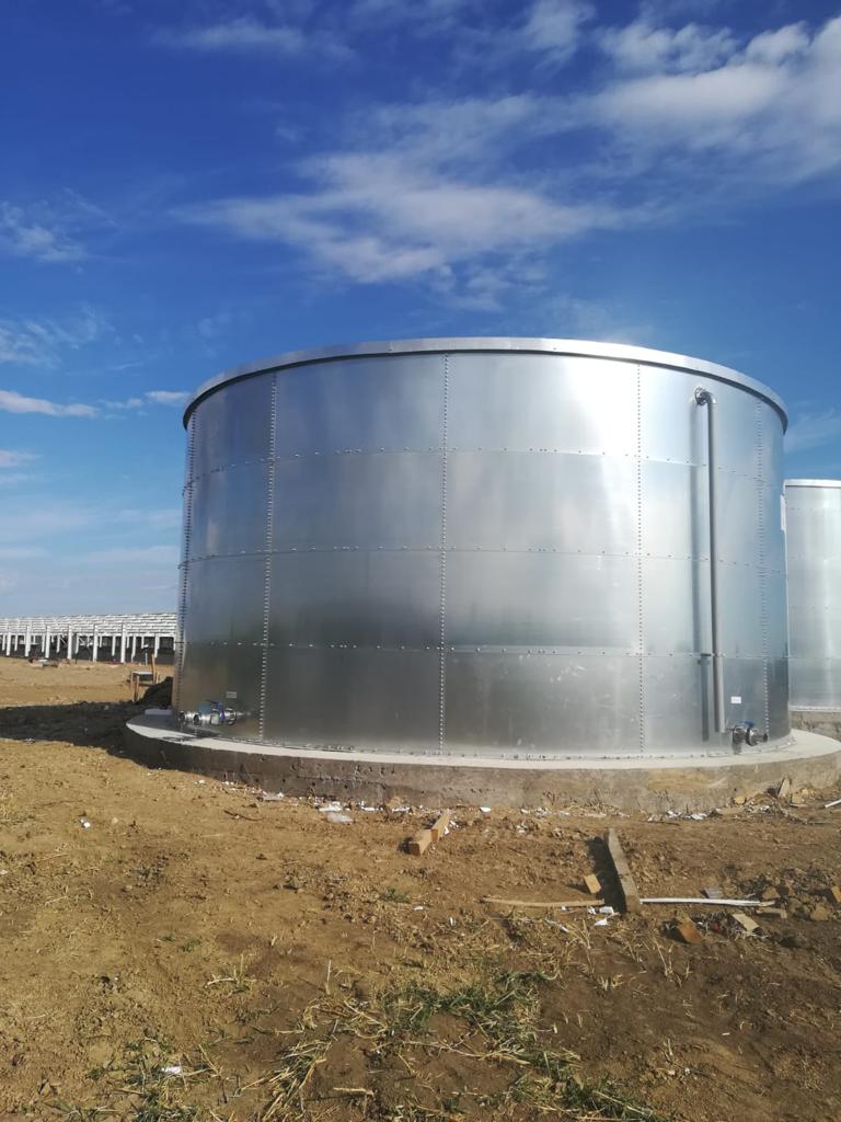 Storage tank for drinking water and fire reserve, greenhouses, Cluj County