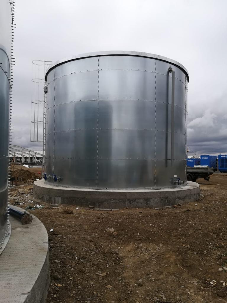 Storage tank for drinking water and fire reserve, greenhouses, Cluj County