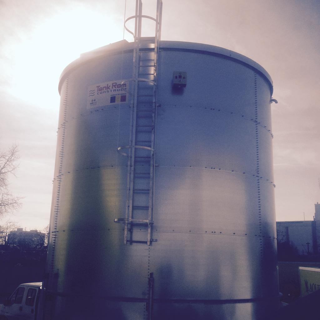 Fire-reserve water storage tank, production hall, Timiș County