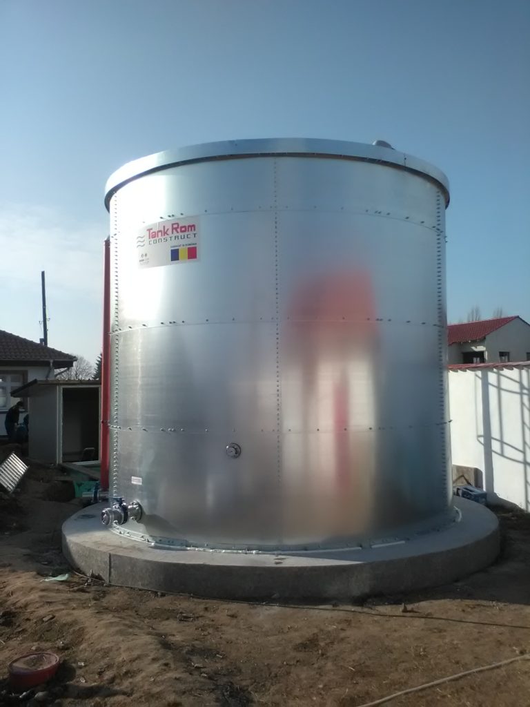 100 m³ tanks in galvanised steel sheet