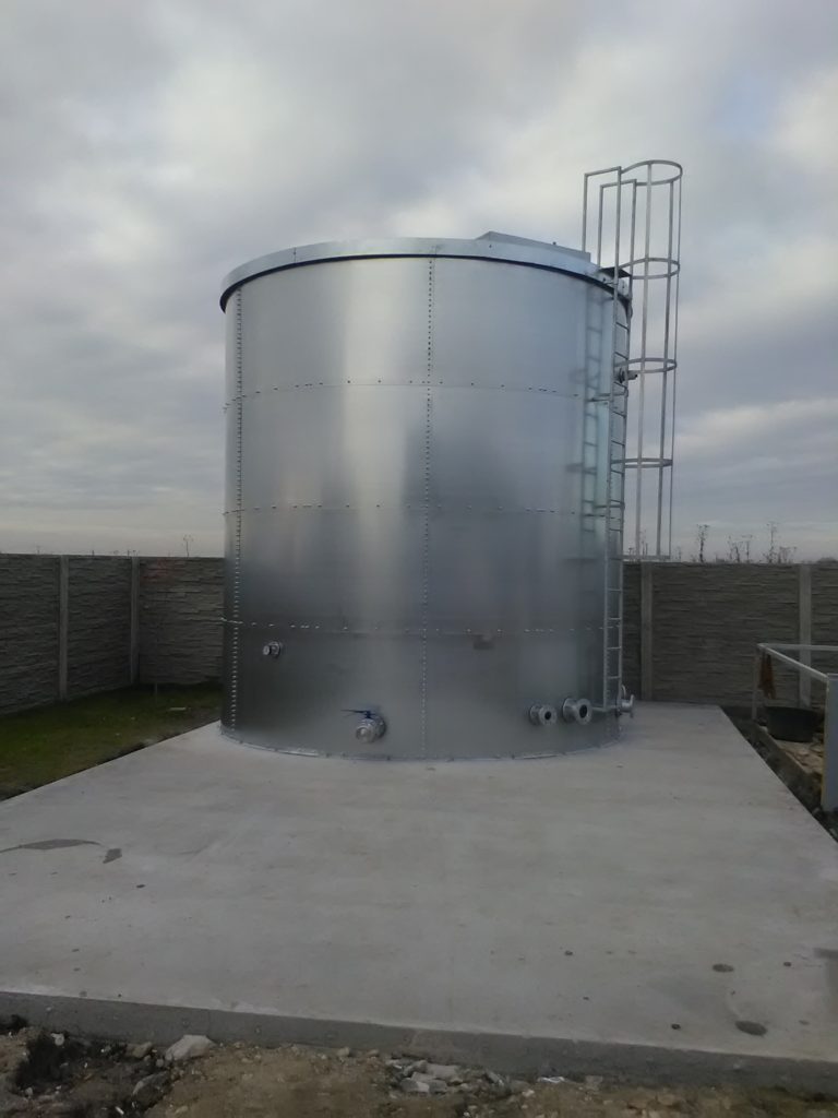 Rezervoare 125 m³ din tablă galvanizată