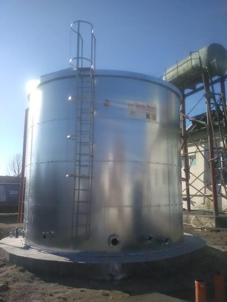 150 m³ tanks in galvanised steel sheet