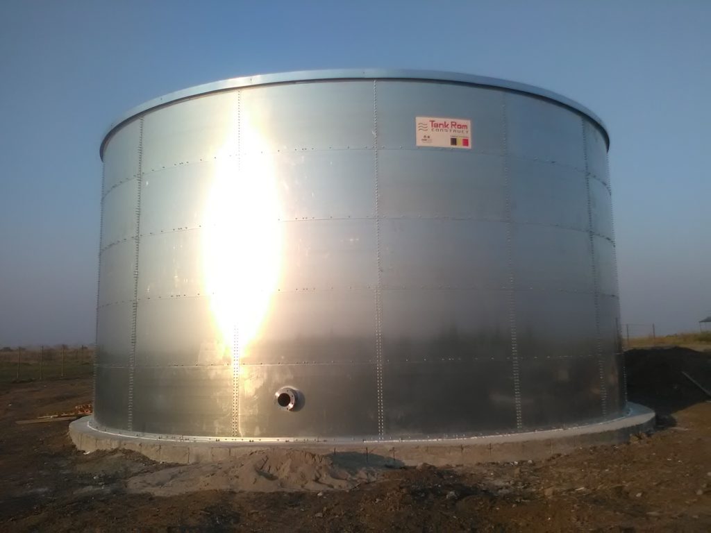 Rezervoare 500 m³ din tablă galvanizată