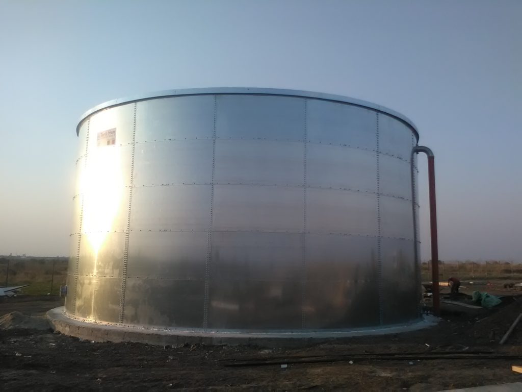 Rezervoare 500 m³ din tablă galvanizată