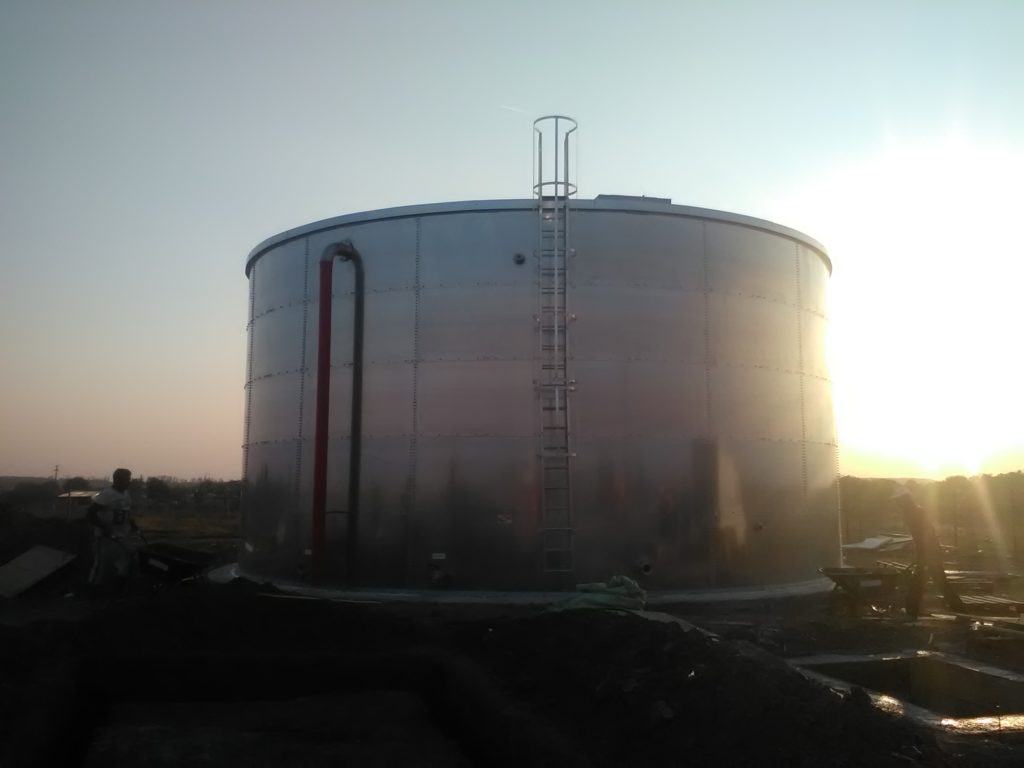 Rezervoare 500 m³ din tablă galvanizată