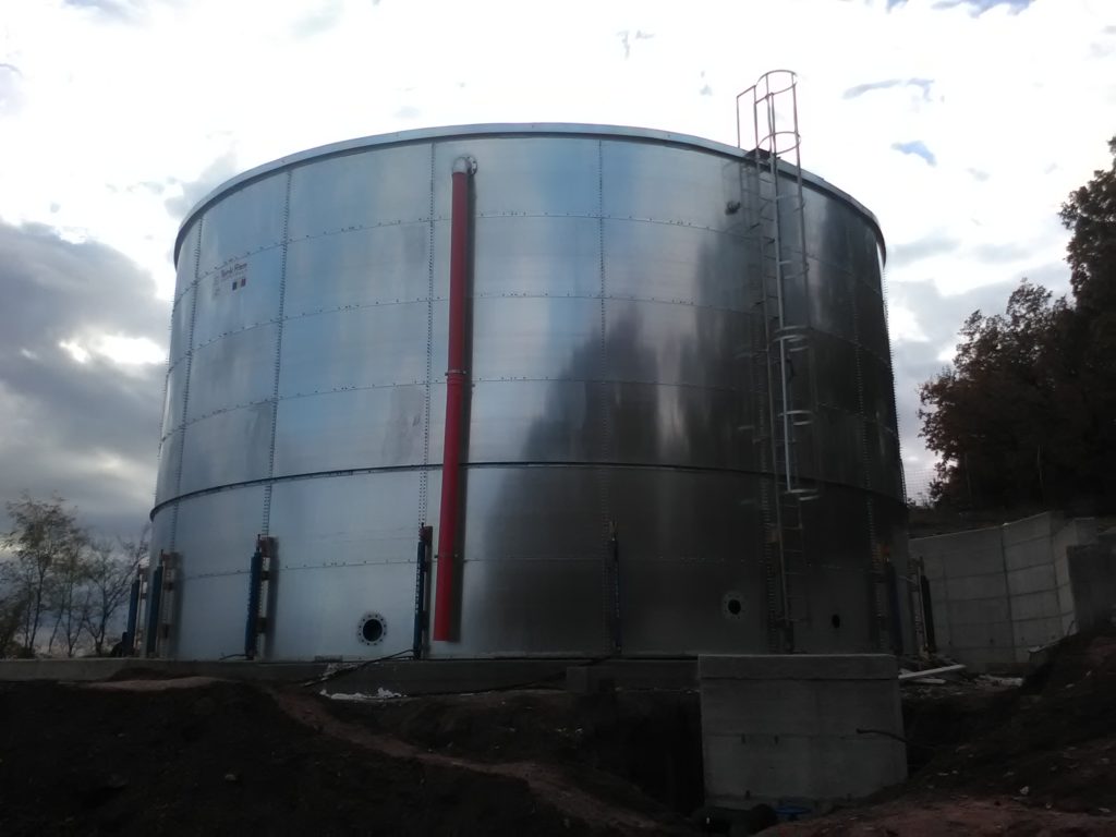 Rezervoare 1000 m³ din tablă galvanizată