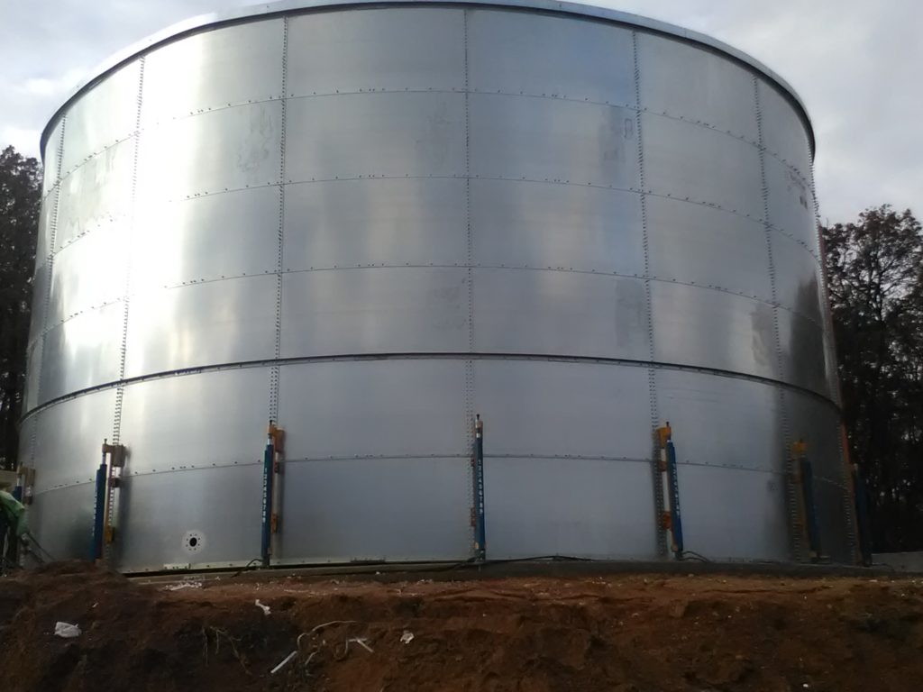 Rezervoare 1000 m³ din tablă galvanizată
