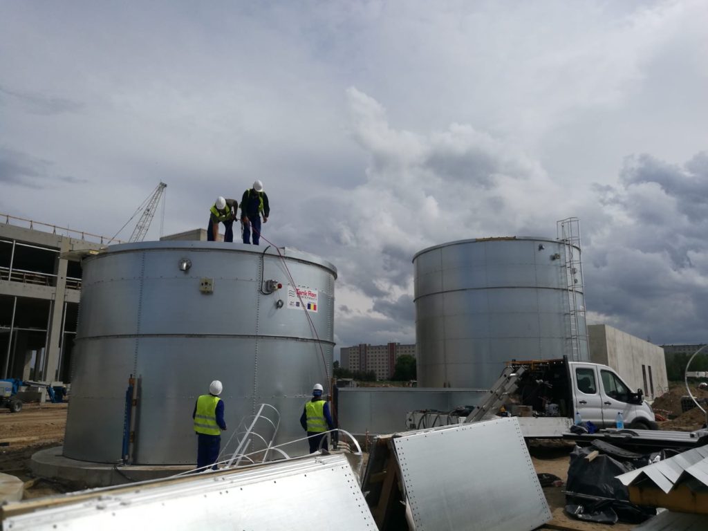 Rezervoare apă incendiu 2x 306 m³, 2x 576 m³, Letonia, Riga, Lidl