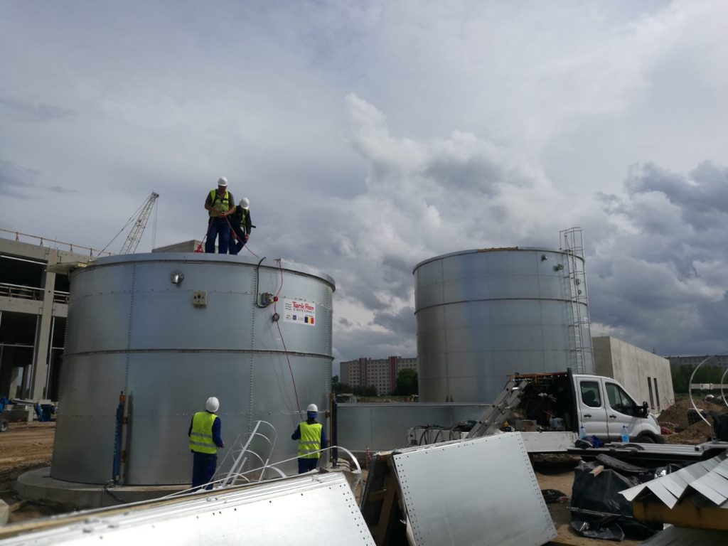 Rezervoare apă incendiu 2x 306 m³, 2x 576 m³, Letonia, Riga, Lidl
