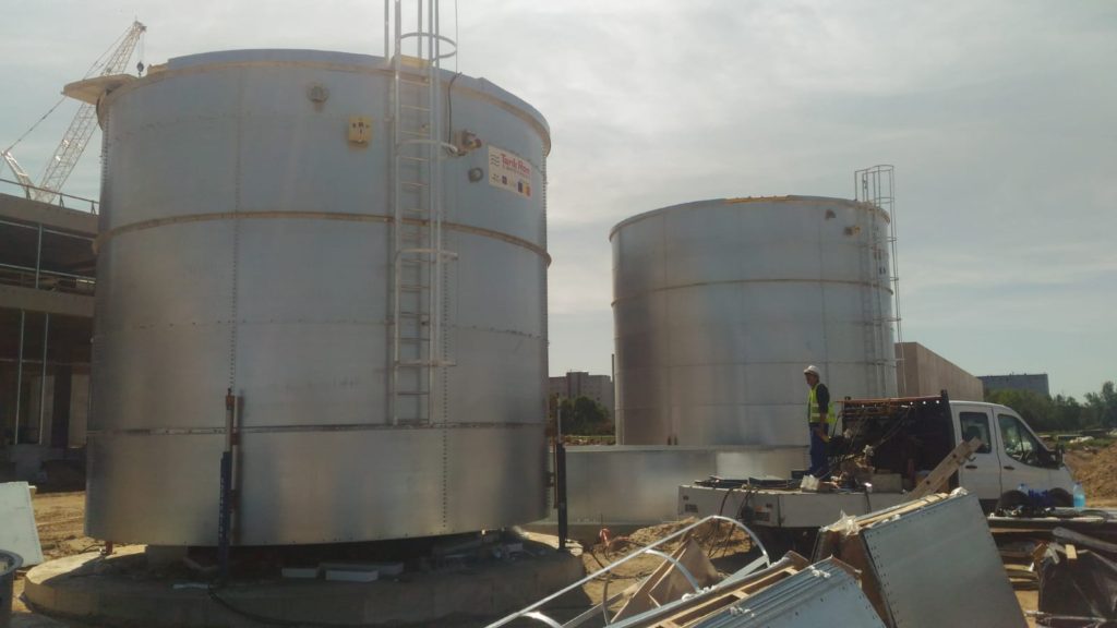 Rezervoare apă incendiu 2x 306 m³, 2x 576 m³, Letonia, Riga, Lidl