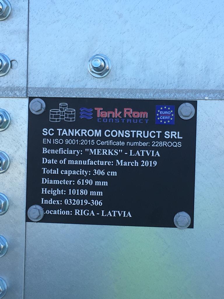 Rezervoare apă incendiu 2x 306 m³, 2x 576 m³, Letonia, Riga, Lidl